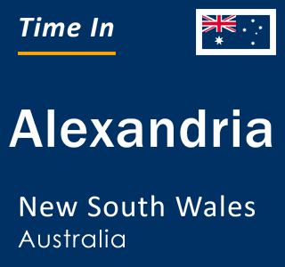 Current local time in Alexandria, New South Wales, Australia