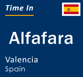 Current local time in Alfafara, Valencia, Spain