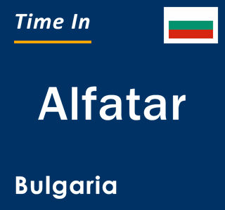 Current local time in Alfatar, Bulgaria