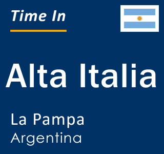 Current local time in Alta Italia, La Pampa, Argentina