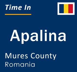 Current local time in Apalina, Mures County, Romania