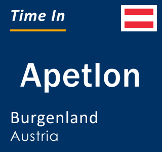 Current local time in Apetlon, Burgenland, Austria