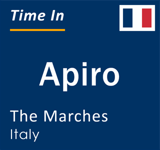 Current local time in Apiro, The Marches, Italy