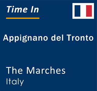 Current local time in Appignano del Tronto, The Marches, Italy