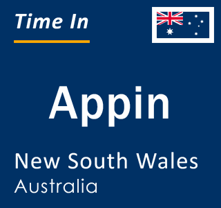 Current local time in Appin, New South Wales, Australia