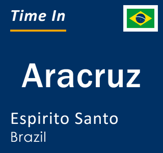 Current time in Aracruz, Espirito Santo, Brazil