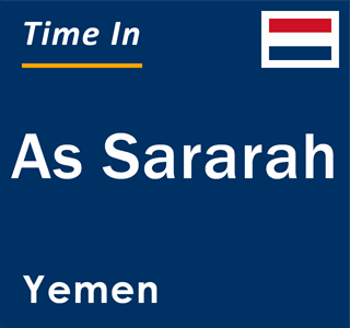 Current local time in As Sararah, Yemen