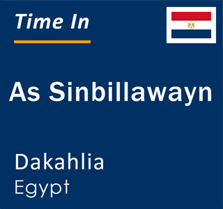 Current local time in As Sinbillawayn, Dakahlia, Egypt