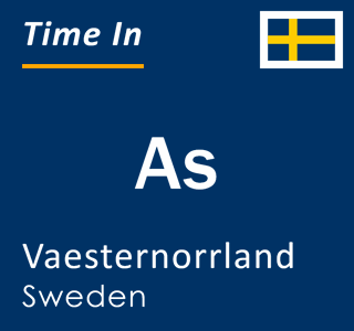 Current local time in As, Vaesternorrland, Sweden