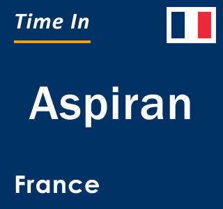 Current local time in Aspiran, France