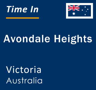 Current local time in Avondale Heights, Victoria, Australia