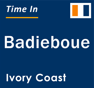 Current local time in Badieboue, Ivory Coast