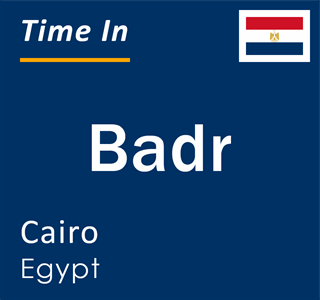 Current local time in Badr, Cairo, Egypt