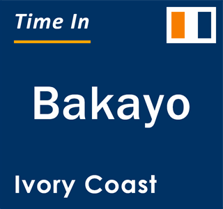 Current local time in Bakayo, Ivory Coast