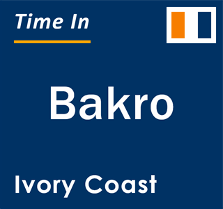 Current local time in Bakro, Ivory Coast