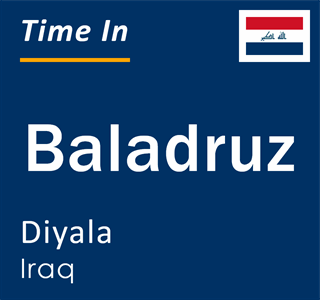Current local time in Baladruz, Diyala, Iraq