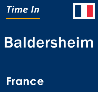 Current local time in Baldersheim, France