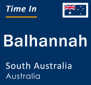 Current local time in Balhannah, South Australia, Australia