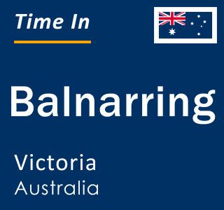 Current local time in Balnarring, Victoria, Australia