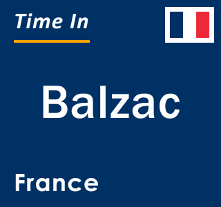 Current local time in Balzac, France