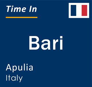 Current local time in Bari, Apulia, Italy