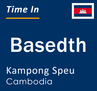 Current local time in Basedth, Kampong Speu, Cambodia
