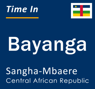 Current local time in Bayanga, Sangha-Mbaere, Central African Republic