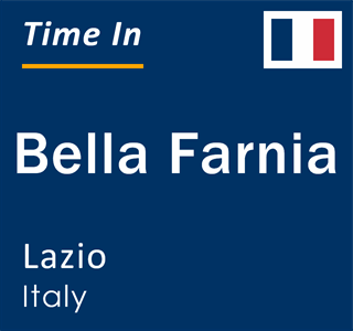 Current local time in Bella Farnia, Lazio, Italy