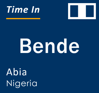 Current local time in Bende, Abia, Nigeria
