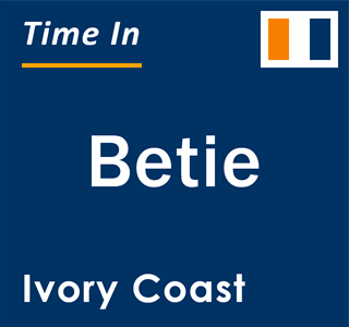 Current local time in Betie, Ivory Coast