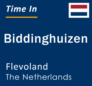 Current time in Biddinghuizen, Flevoland, Netherlands