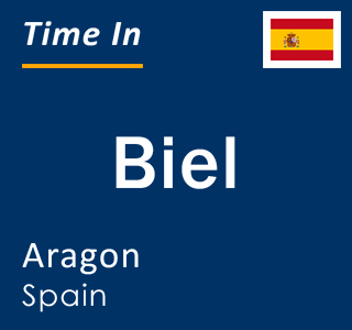 Current local time in Biel, Aragon, Spain