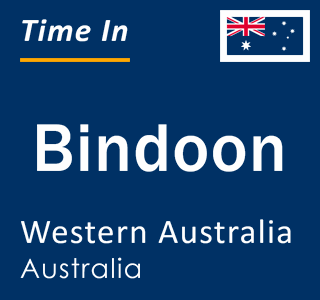 Current local time in Bindoon, Western Australia, Australia