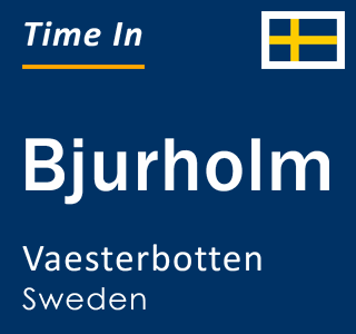 Current local time in Bjurholm, Vaesterbotten, Sweden