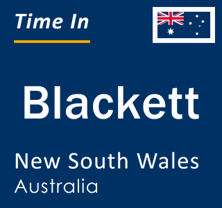 Current local time in Blackett, New South Wales, Australia