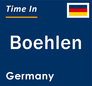 Current local time in Boehlen, Germany