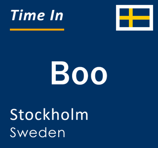 Current local time in Boo, Stockholm, Sweden