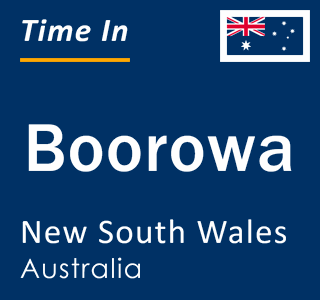 Current local time in Boorowa, New South Wales, Australia