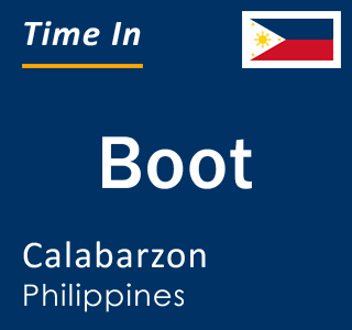 Current local time in Boot, Calabarzon, Philippines