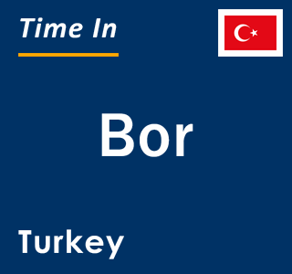 Current local time in Bor, Turkey