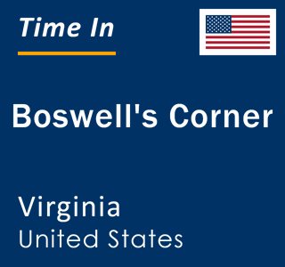 Current local time in Boswell's Corner, Virginia, United States