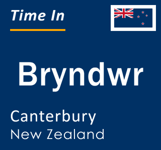 Current local time in Bryndwr, Canterbury, New Zealand