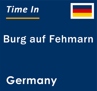 Current local time in Burg auf Fehmarn, Germany