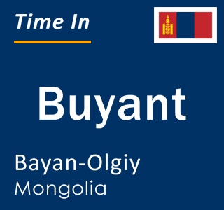 Current time in Buyant, Bayan-Olgiy, Mongolia