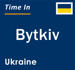 Current local time in Bytkiv, Ukraine