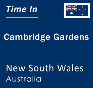 Current local time in Cambridge Gardens, New South Wales, Australia