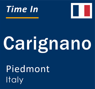 Current local time in Carignano, Piedmont, Italy