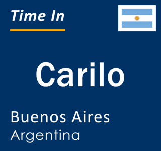 Current local time in Carilo, Buenos Aires, Argentina