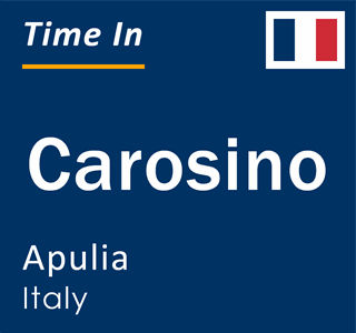 Current local time in Carosino, Apulia, Italy