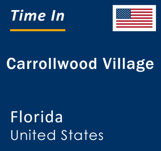 Current local time in Carrollwood Village, Florida, United States